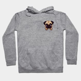 Small Version - Charming Pug Portrait Hoodie